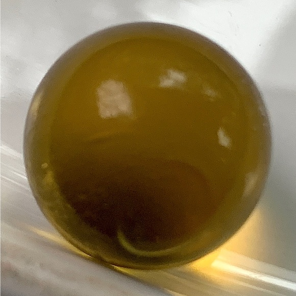 Vintage Clear Light Amber Blown Glass Antique Marble - Picture 3 of 10